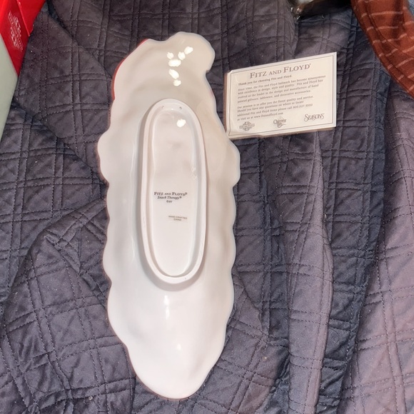 Fitz & Floyd - Santa Server Snack Therapy 13"  Holiday Tray NIB - Picture 6 of 12